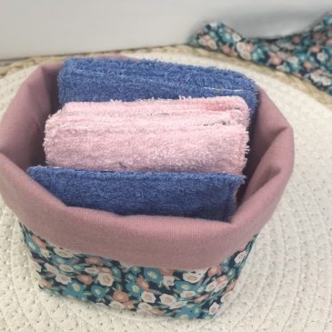 Lingettes démaquillantes éponge coton avec panier Sophiacréas Callac
