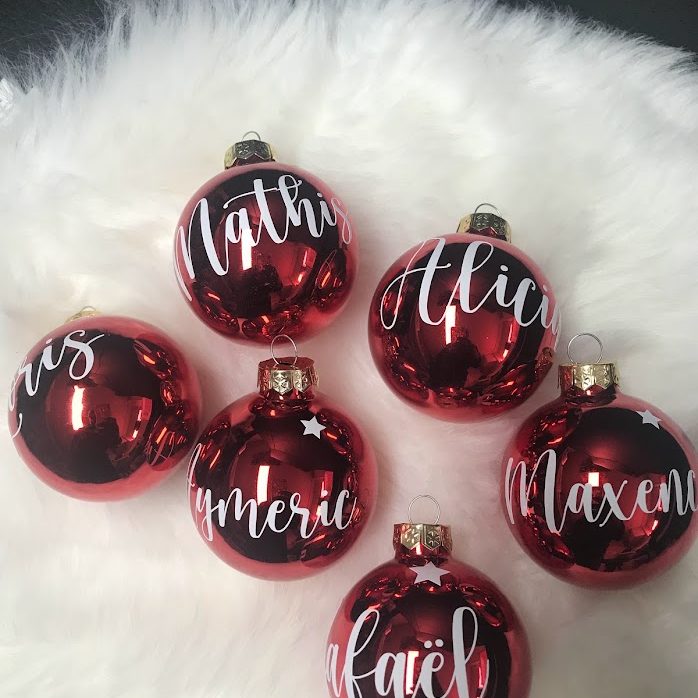 Boules de noël personnalisées