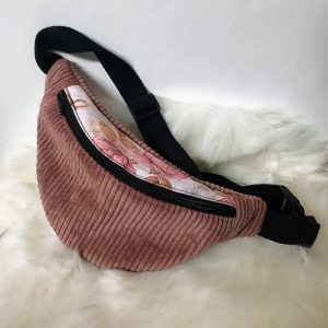 Sac banane enfant velours côtelé vieux rose et coton Sophiacreas Callac 2024