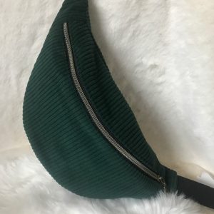 Sac banane velours côtelé modèle Marina vert foncé Sophiacreas Callac 2024
