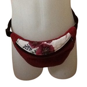 Sac banane enfant velours côtelé rouge bordeaux Sophiacréas Callac 2024
